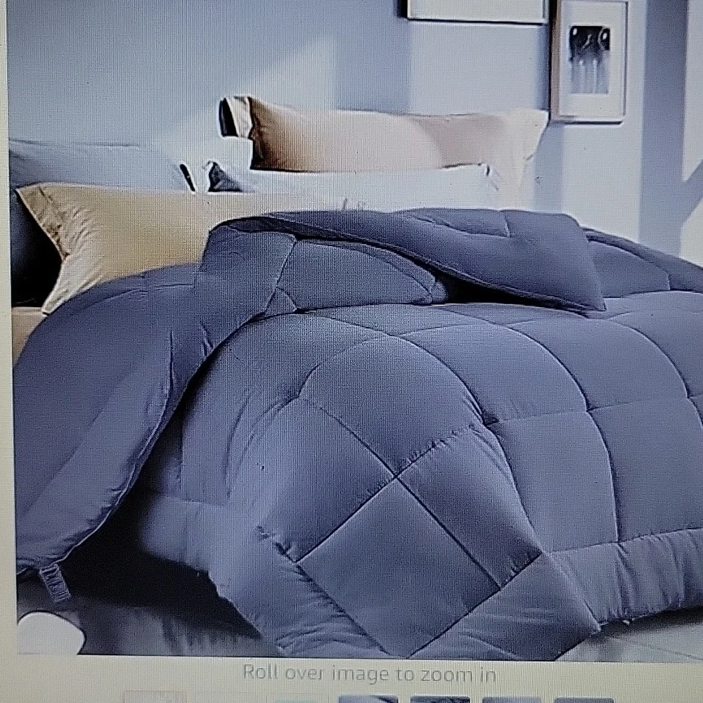 Ashomeli Queen Comforter Duvet cooling Insert corner tabs Dark Gray NEW 88